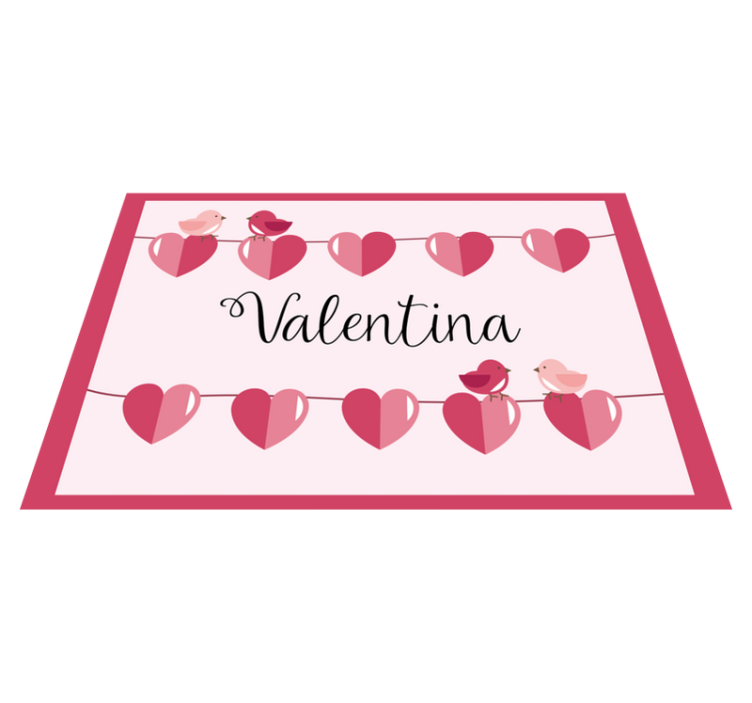 Heart Design custom floor mat - TenStickers