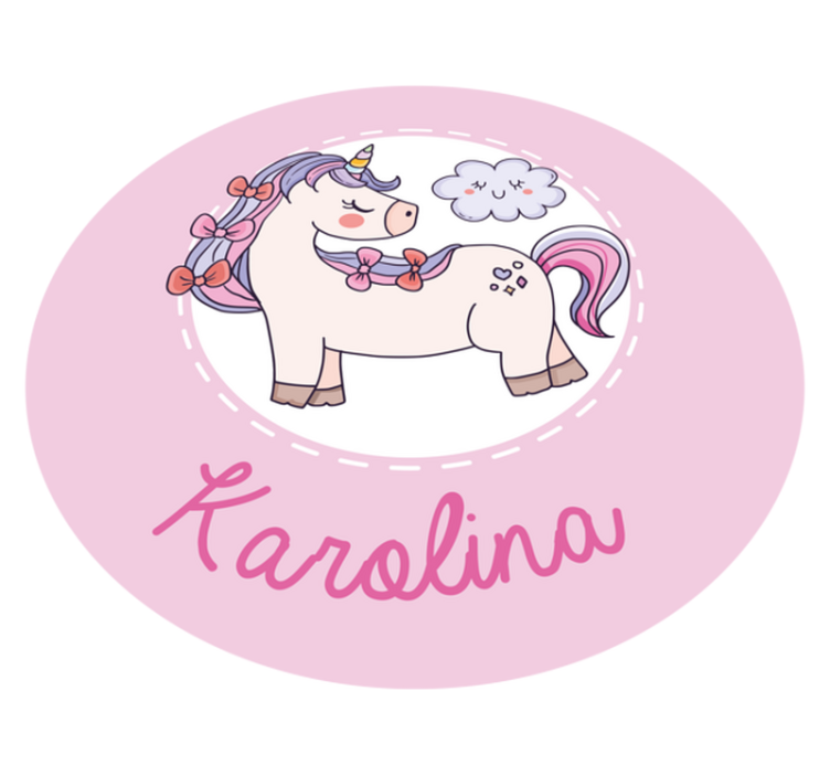 UNICORN WITH NAME custom floor mat - TenStickers