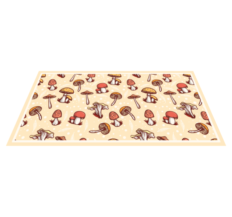 Colorful Mushroom Pattern nature rug - TenStickers