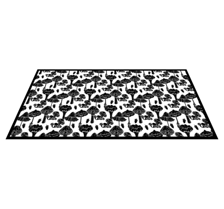 Stylized Mushroom Pattern nature rug - TenStickers