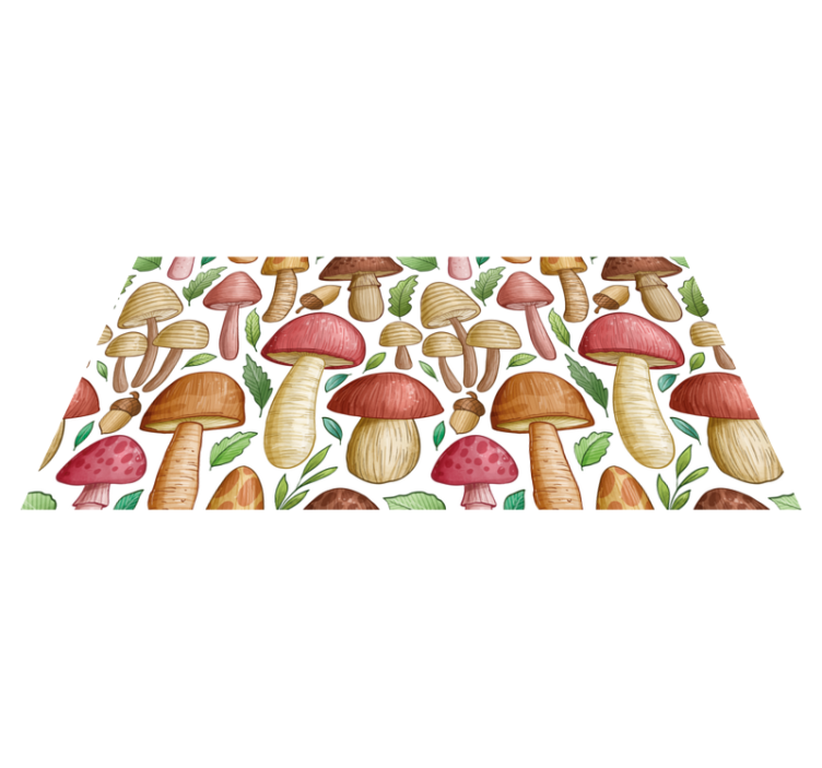 Playful Mushroom Variety nature rug - TenStickers