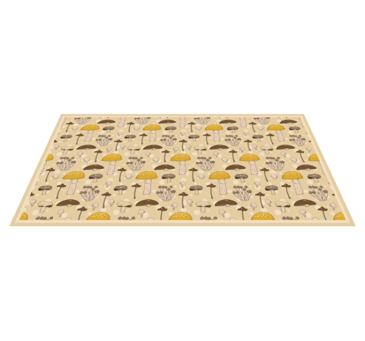 Mushroom Forest Pattern kitchen vinyl mat - TenStickers