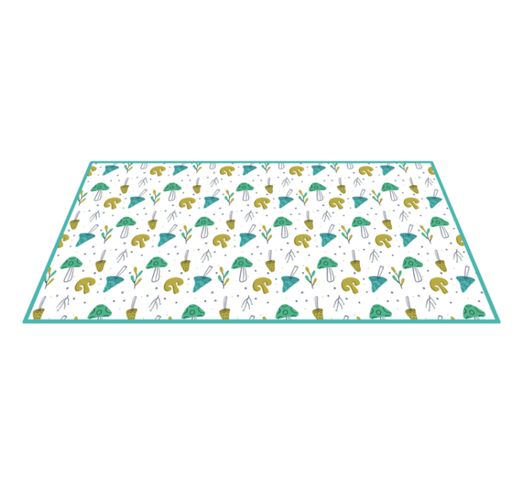 Mushroom Pattern Playful nature rug - TenStickers