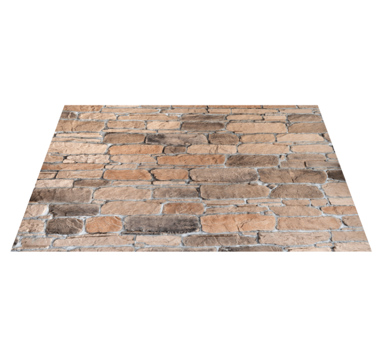 Realistic brick pattern stone effect rug - TenStickers