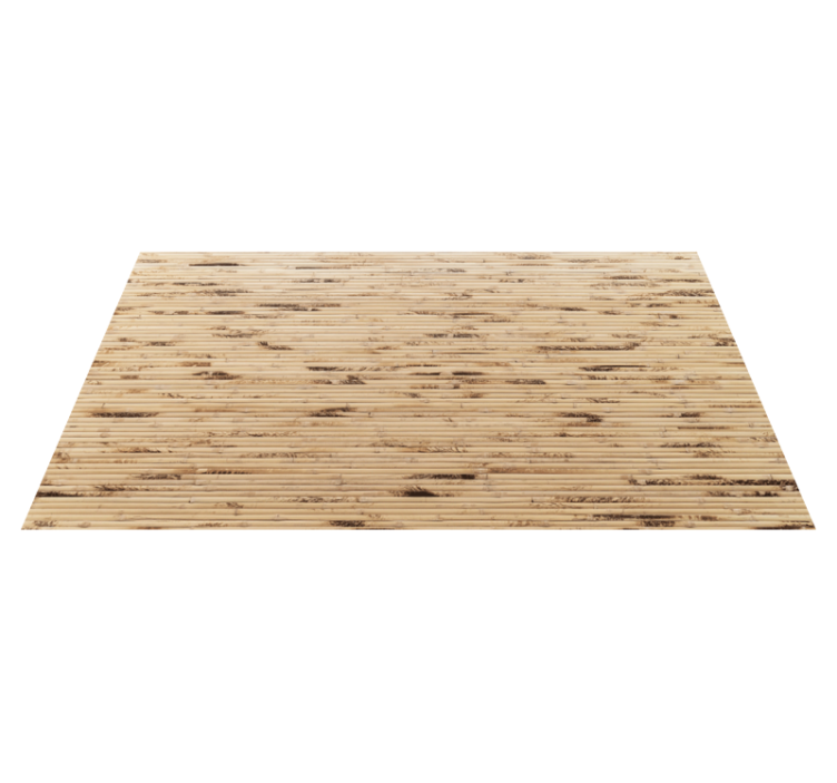 Organic bamboo appearance wood effect rug - TenStickers