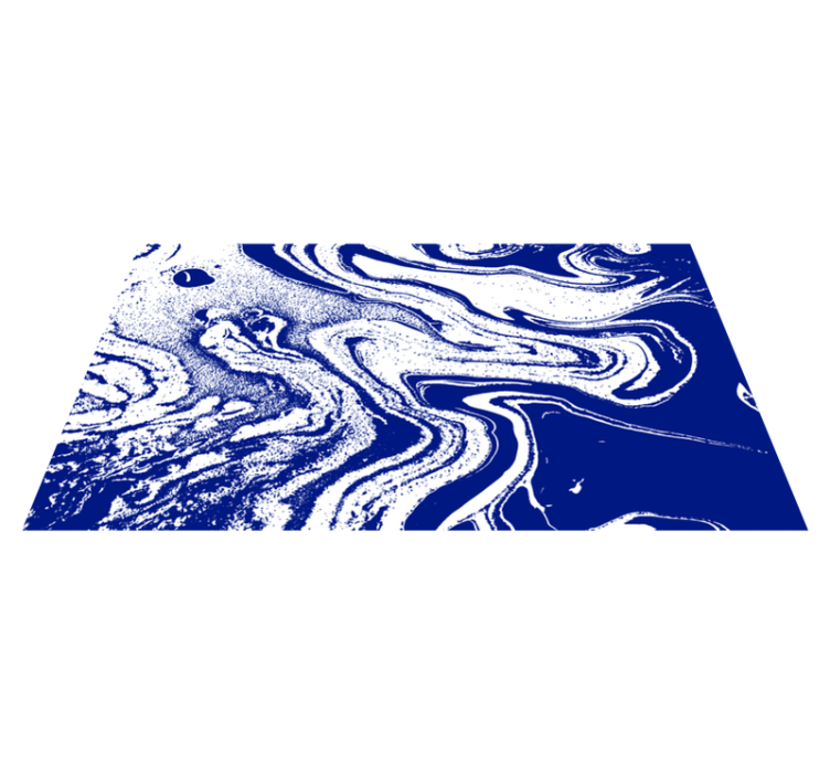 Bold Blue Swirls marble rug - TenStickers