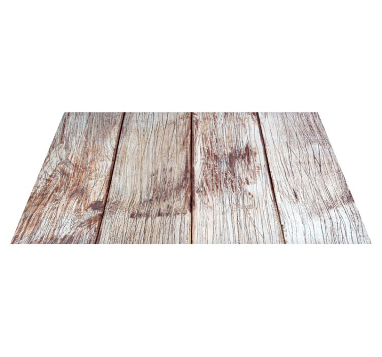Weathered brown texture wood effect rug - TenStickers