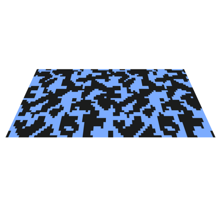 Pixelated Blue Pattern kids rug - TenStickers