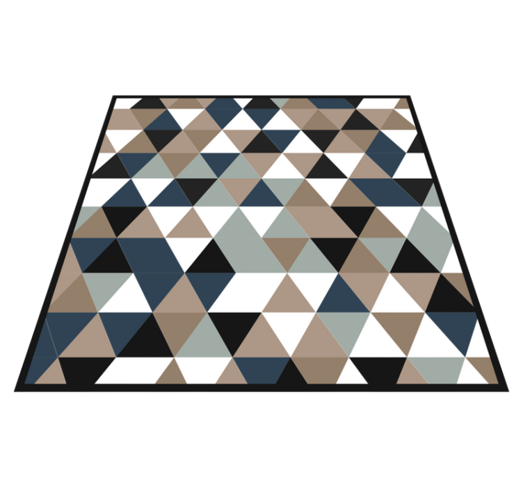 Triangular Tones geometric rug - TenStickers