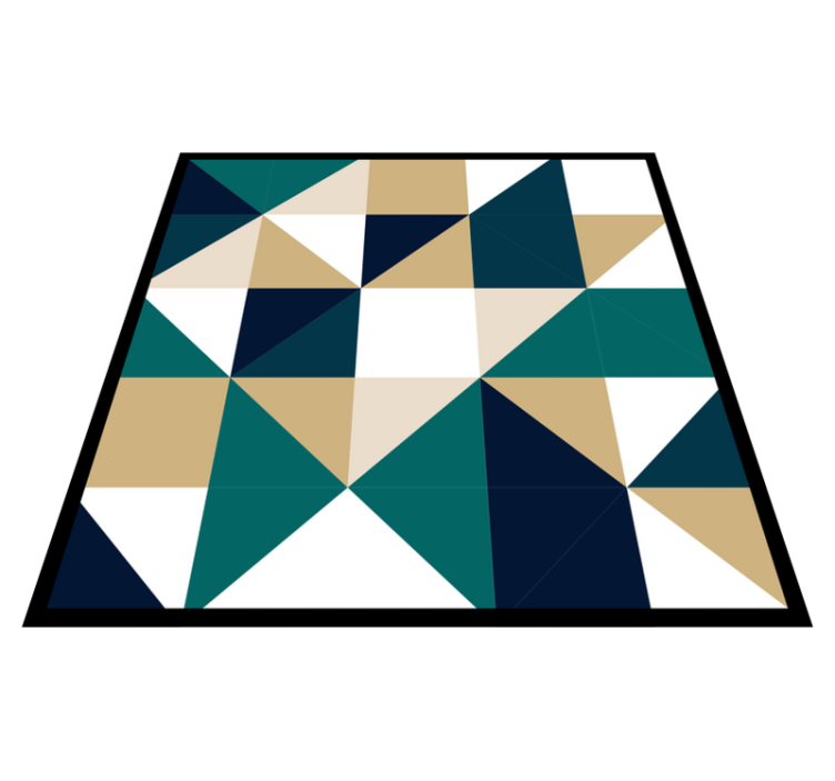 Triangular Color Blocks geometric rug - TenStickers