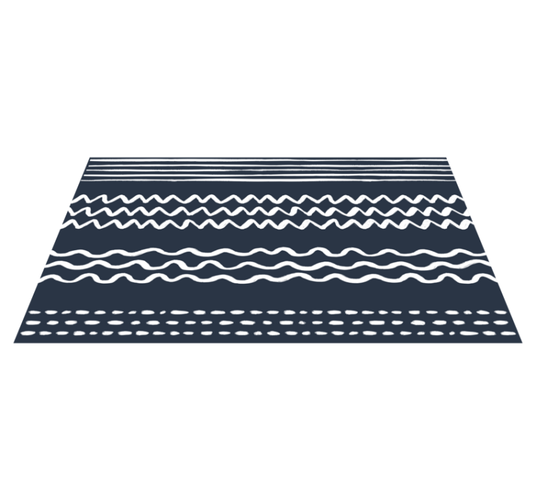 Curvy Line Arrangement stripes rug - TenStickers