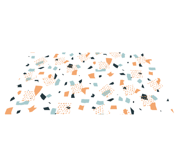 Irregular pastel figures pattern minimal rug - TenStickers