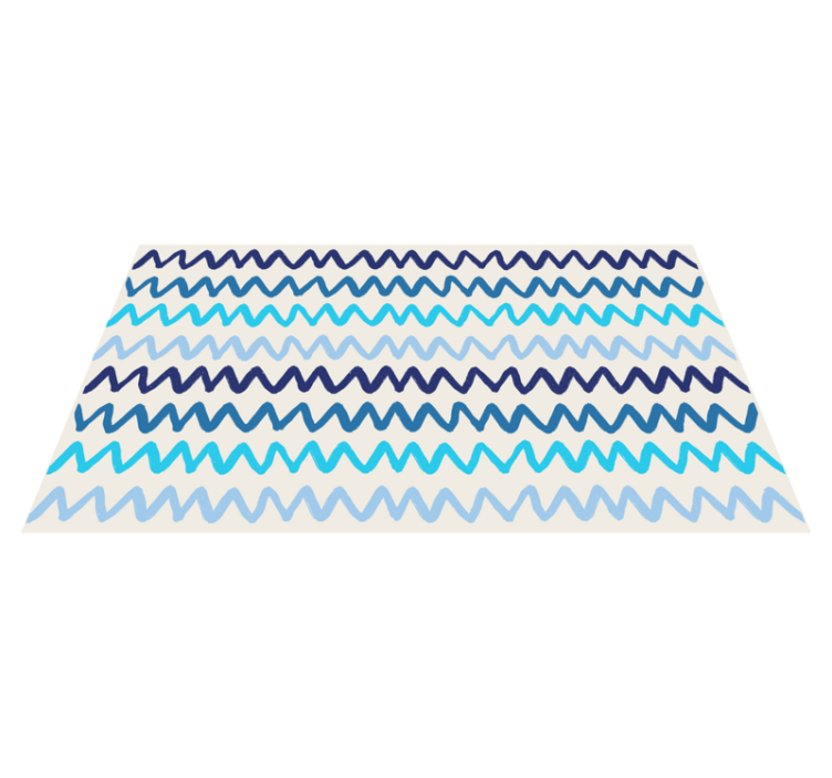 Wavy Stripe Patterns bathroom mat - TenStickers