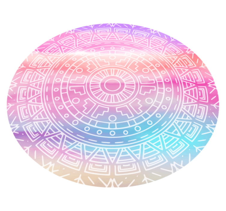 Lively Geometric Element mandala rug - TenStickers