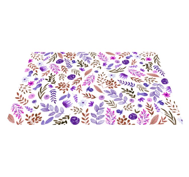 Nature Pattern floral rug - TenStickers