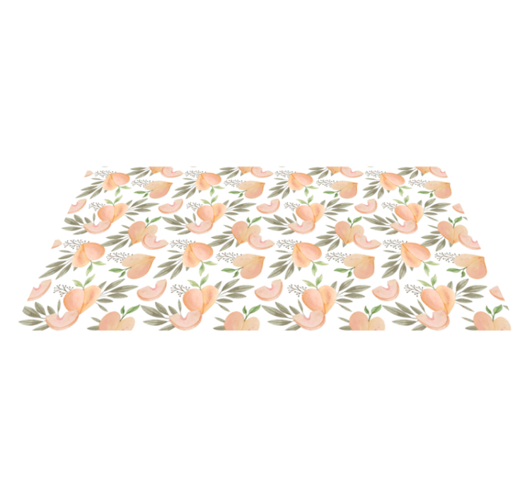 Peach Floral Arrangement kitchen vinyl mat - TenStickers