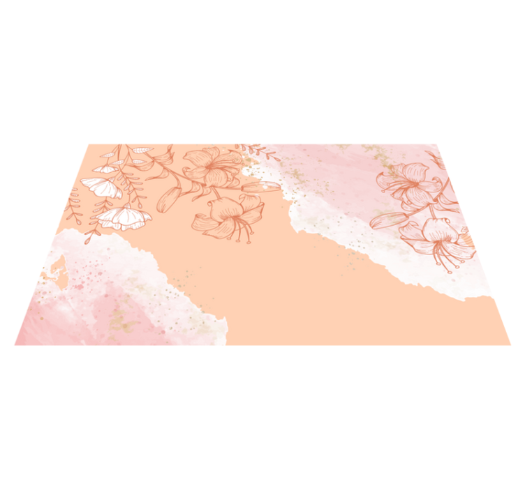 Floral Abstract Blush nature rug - TenStickers