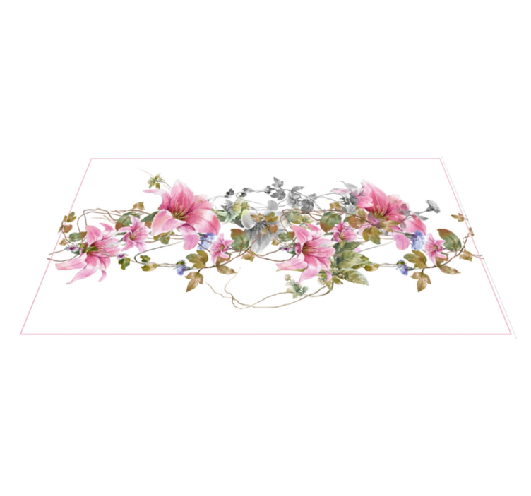 Floral Vine Pattern nature rug - TenStickers
