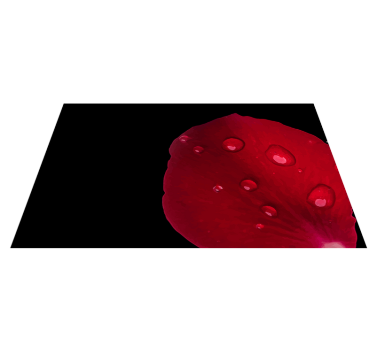 Red Petal Glamour living room rug - TenStickers