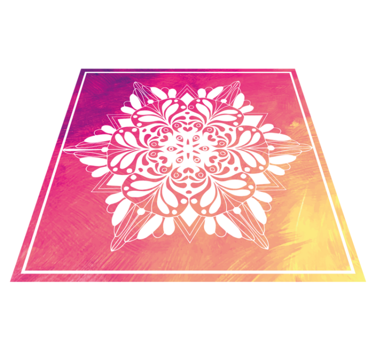Elaborate Botanical Arrangement mandala rug - TenStickers
