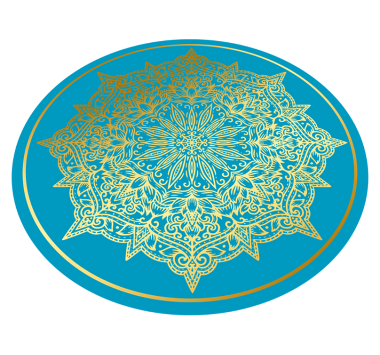 Complex Mandala Artwork circular rug - TenStickers