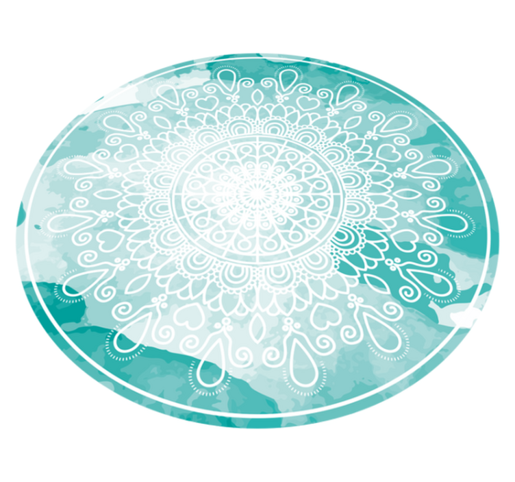 Elegant watercolor tones mandala rug - TenStickers