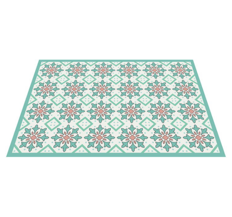 Floral Mosaic Concept tile carpet - TenStickers