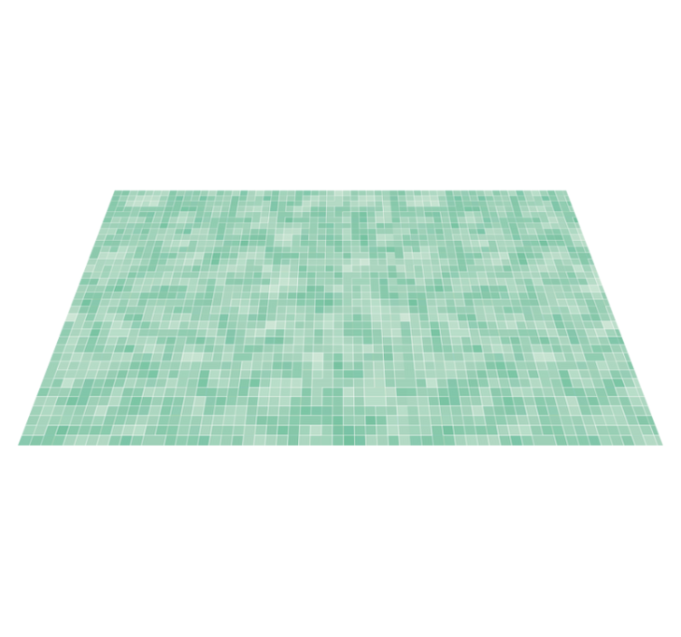 Mint Mosaic Pattern tile carpet - TenStickers