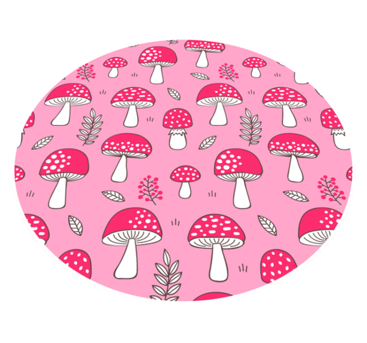 Charming Mushroom Illustration kitchen mat - TenStickers