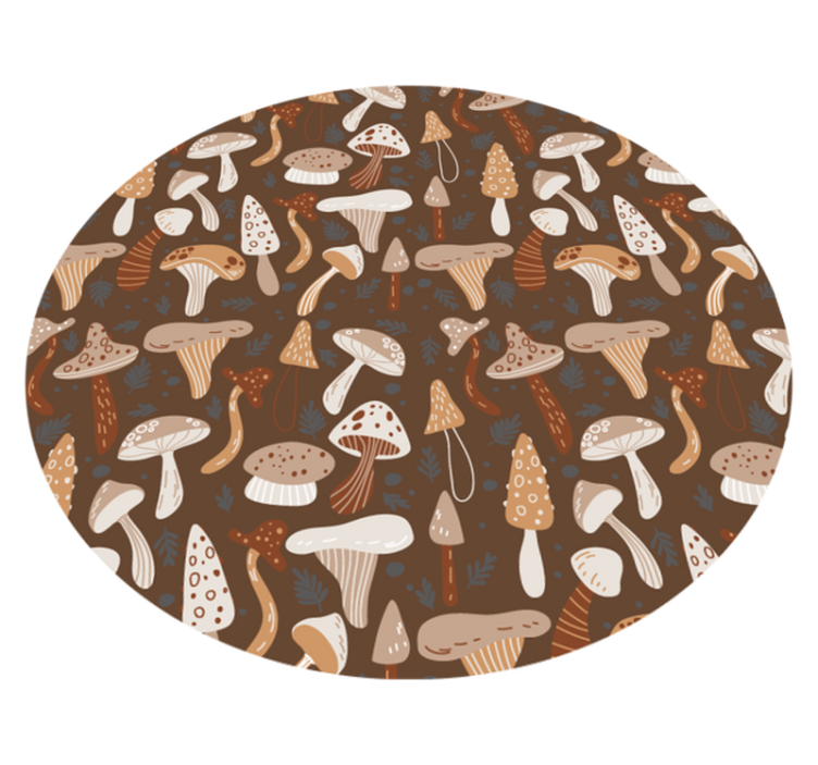 Fungi Collection circular rug - TenStickers