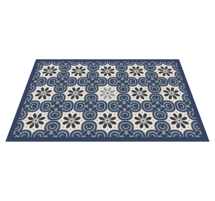 Elegant Floral Composition tile carpet - TenStickers