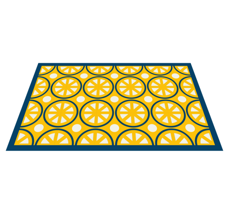 Citrus Slice Style kitchen mat - TenStickers