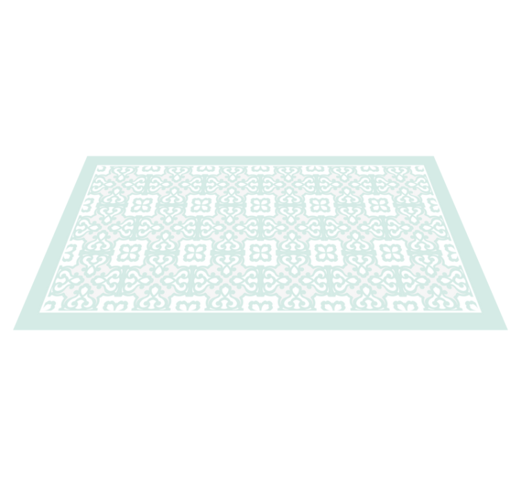 Elegant turquoise tile carpet - TenStickers