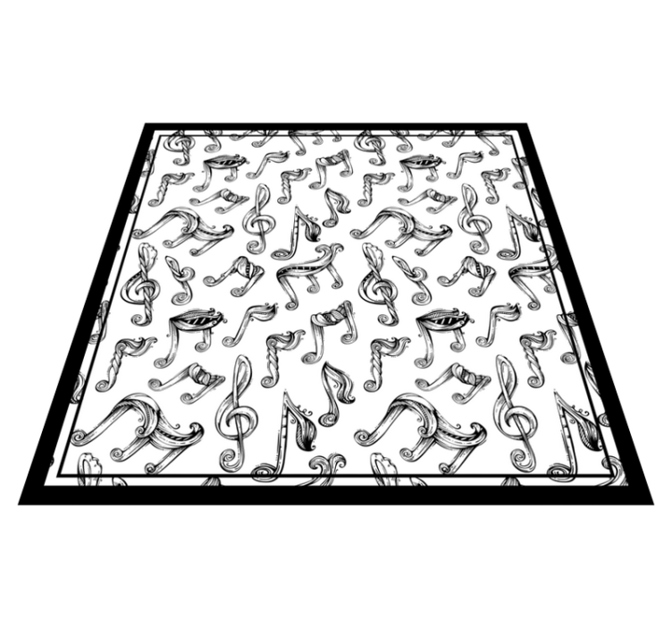 Musical Notes Concept teenage bedroom rug - TenStickers