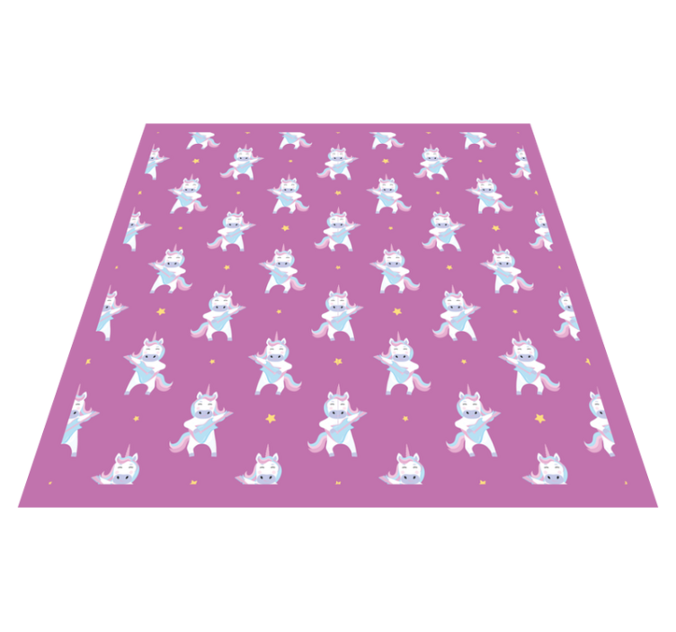 Whimsical Unicorn Motif kids rug - TenStickers