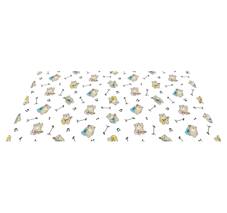 Musical Bears Theme nursery rug - TenStickers