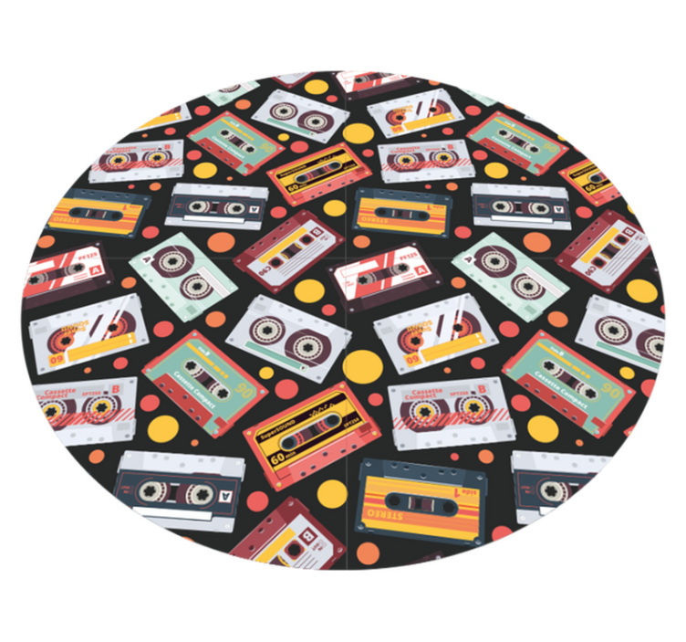 Vintage rug with cassette pattern design - TenStickers
