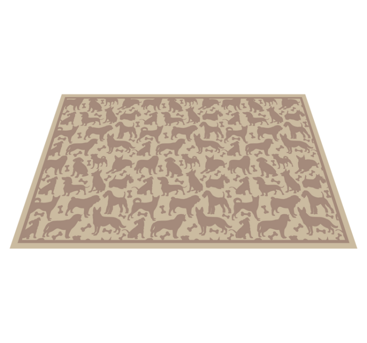 Dog Silhouettes Pattern animal print rug - TenStickers