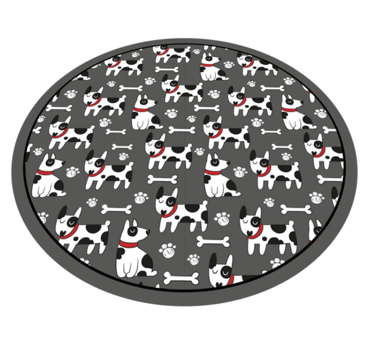 Playful Dog Patterns kids rug - TenStickers