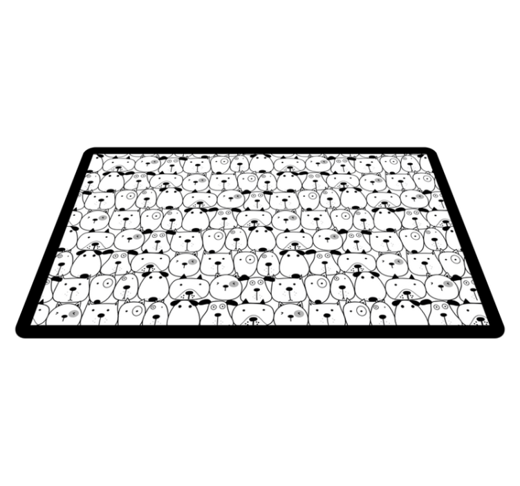 Adorable Creature Visages animal mat - TenStickers