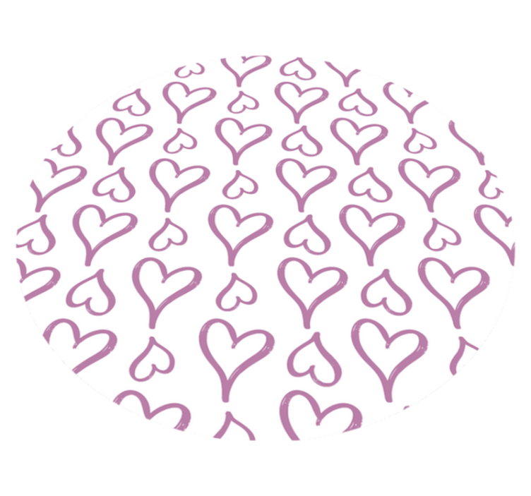 Pink heart pattern texture rug - TenStickers