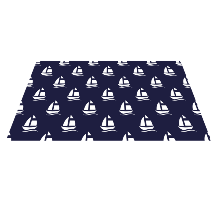 Sailboat Pattern kids rug - TenStickers