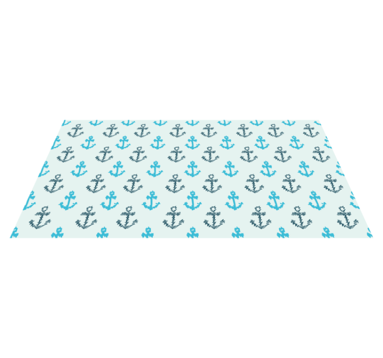 Anchor Pattern bathroom mat - TenStickers