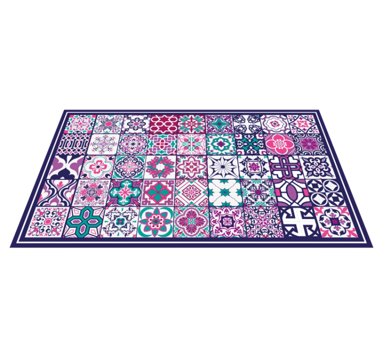 Vibrant Tile Motifs tile carpet - TenStickers