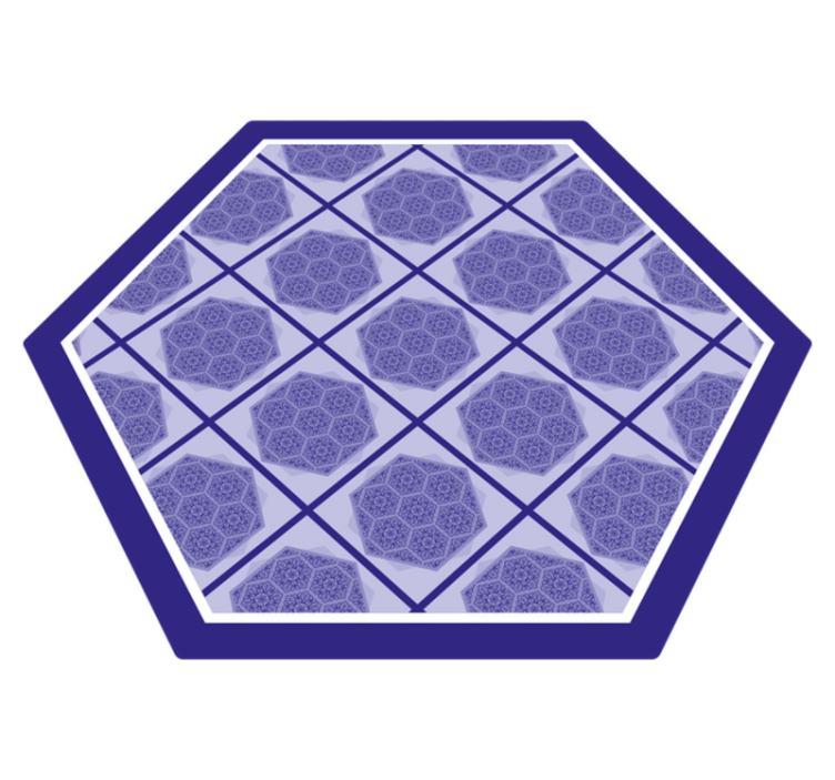 Purple hexagonal pattern bathroom mat - TenStickers