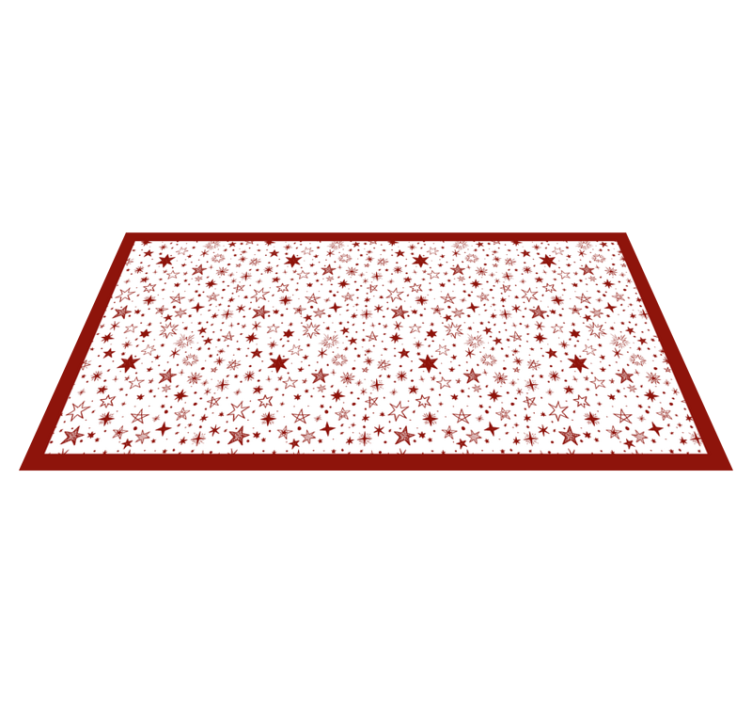 Red starry night star rug - TenStickers