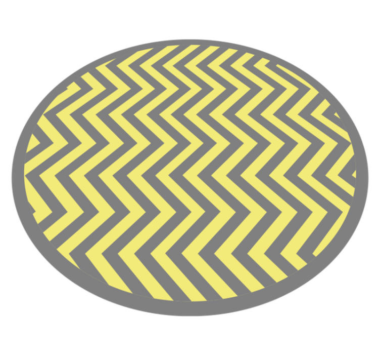 Geometric rug in grey and yellow chevron - TenStickers