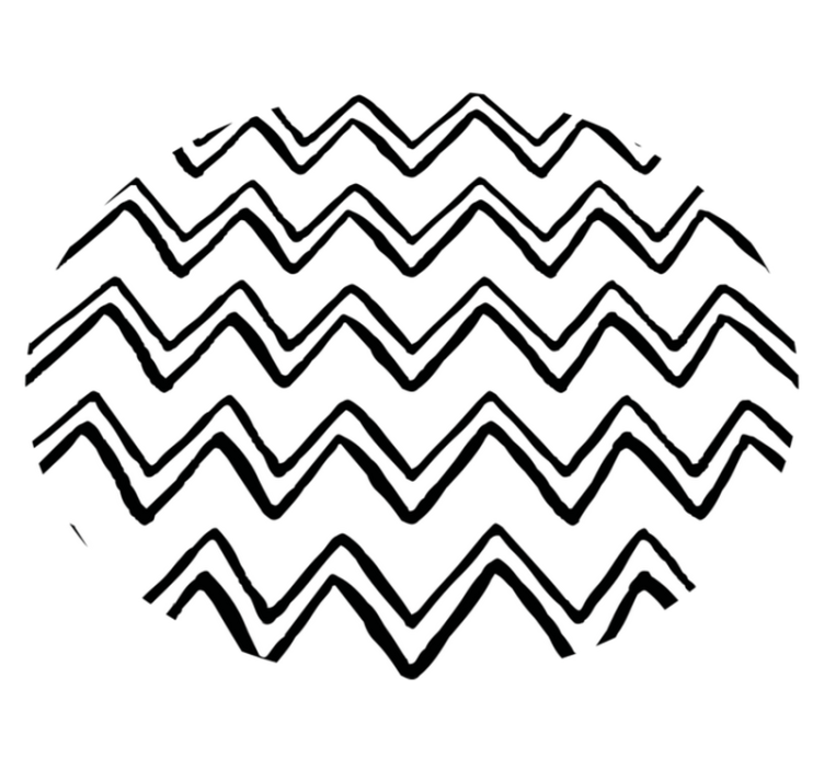 Wavy Stripe Pattern stripes rug - TenStickers
