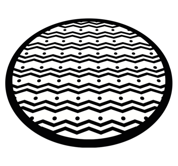 Wavy Dot Pattern geometric rug - TenStickers