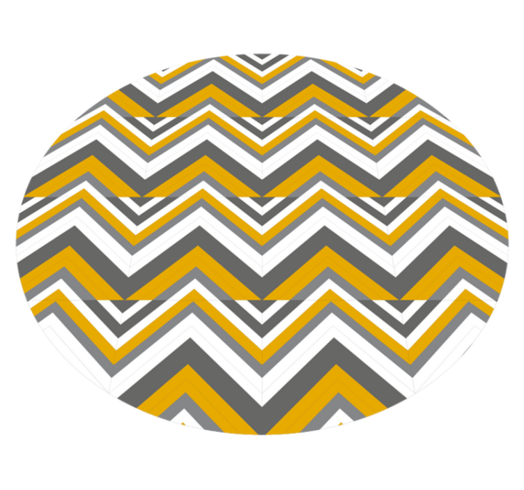 Geometric rug in chevron grey and yellow - TenStickers
